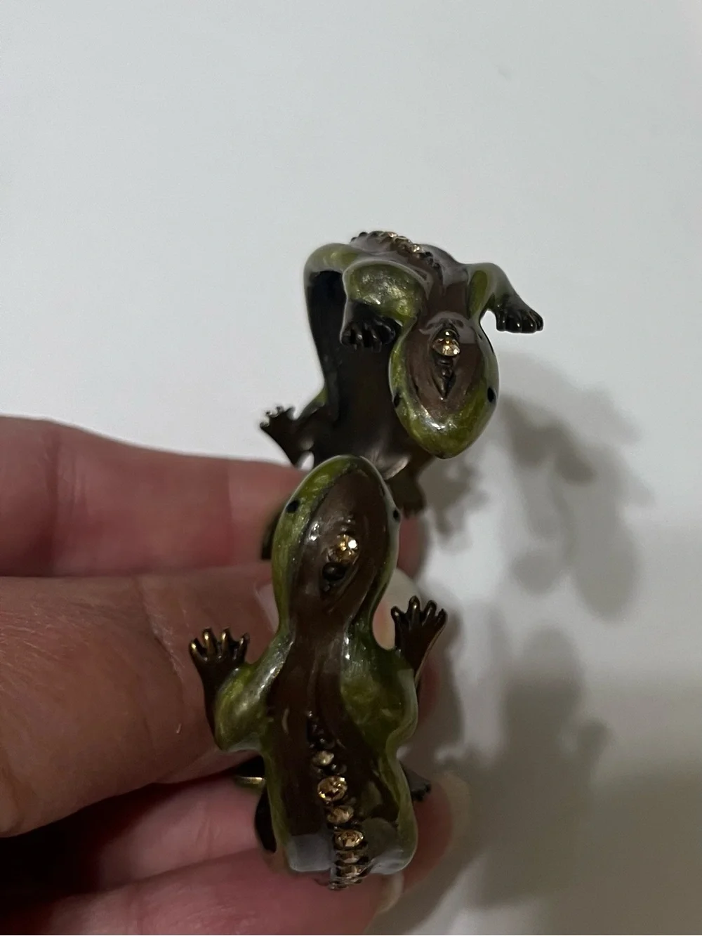 Chico's Green and Brown Lizard Bracelet with Gold Accents
